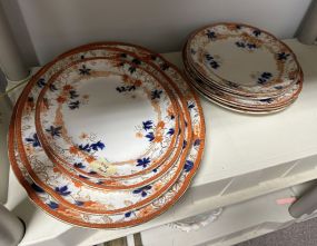 Group of Japanese Famillie Rose Medallion Platters and Plates