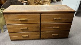 Late 20th Century Oak Double Dresser