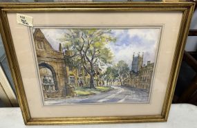 Signed Wilmoth City Street Watercolor
