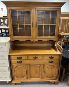 American Colonial Style Maple China Hutch
