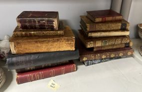 Collection of Antique Leather Bound Books