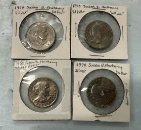 1970, 1970, 1980, and 1970 Susan B. Anthony Dollars