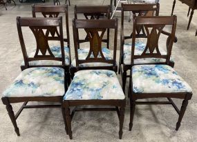 6 Vintage Jacobean Style Mahogany Dining Chairs