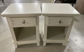 Pair of White Modern Night Stand/Side Tables