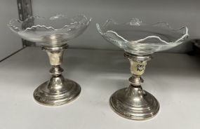 Pair of Frank M. Whiting Weighted Sterling Candle Holders