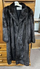 McRae's Black Ladies Long Mink Coat