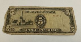 Japanese Government 5 Pesos