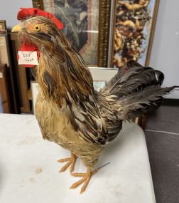 Feathered Rooster Figurine