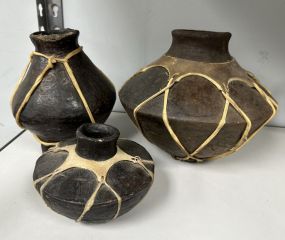 Three Native American Tarahumara Pottery Vessels