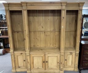 Three Section Pine Entertainment Cabinet