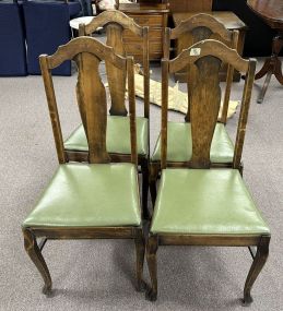 Four Antique Mahogany Queen Anne Side Chairs