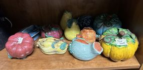 Group of Aossrted Ceramic Painted Fruit