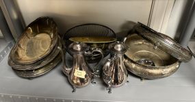 Group of Silver Plate Serving Pieces