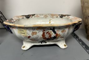 Antique Mason's Ironstone Footed Bowl