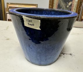 Blue Terra Cotta Planter