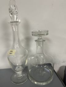 Clear Glass Liquor Decanters