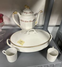 JE Meakin Vegetable Dish and Limoges Pitcher