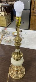 Mid Century Style Brass Candle Stick Lamp