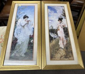 Pair of Framed Prints of Ladies