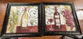 Two of Framed Wine Prints