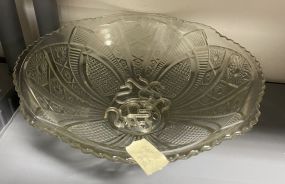 Pressed Glassware Punch Bowl