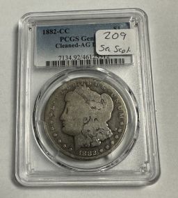 1882-CC Morgan Silver Dollar