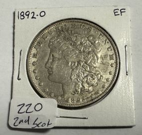 1892-O Morgan Silver Dollar