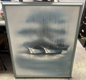Blue Harbor Painting by Carlson
