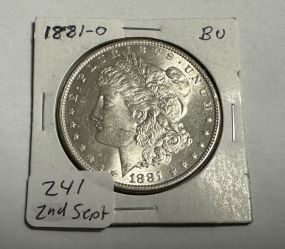 1881-O Morgan Silver Dollar BU