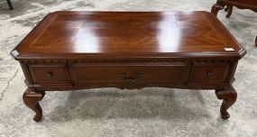 21st Century Traditional Cherry Queen Anne Coffee Table
