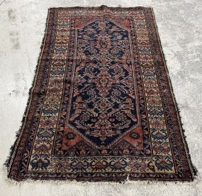 Semi Antique 3'10 x 5'3 Persian Wool Rug