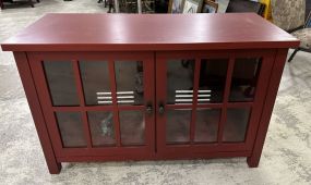 Modern Red Media Cabinet