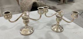 Pair of Japan Weighted Sterling Candle Holders