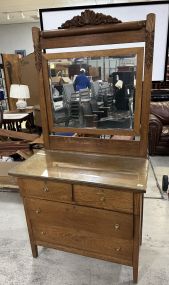 Vintage Oak Low Boy Dresser