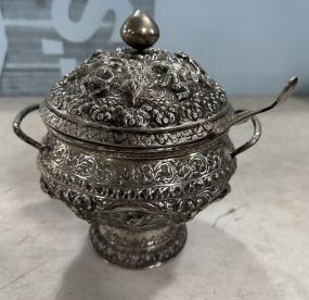 Embossed Aluminum Rice Serving Tureen