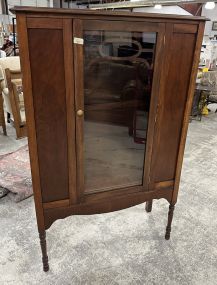 Vintage Mahogany Single Door China Cabinet