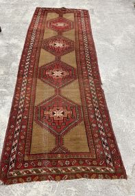 Vintage Turkish Hand Knotted Runner