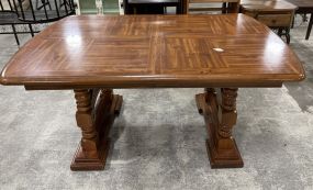 Broyhill Col Cherry Pedestal Dining Table