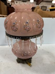 Antique Pink Globe Table Lamp