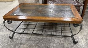 Oak and Stone Style Coffee Table