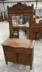 Early 1900's Oak Washstand