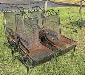 Four Outdoor Patio Arm Chairs