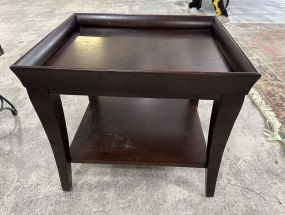 Modern Cherry Two Tier Side Table