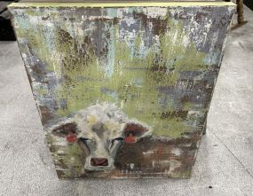 Signed Painting of Cow