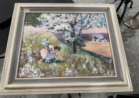 Linda Barkett Picking Flowers Painting