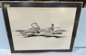 J. Hummer 275/500 Print of Fighter Jet