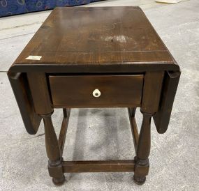 1970's-80's Pine Drop Side Table