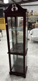 Modern Cherry Curio Display Cabinet