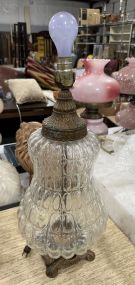 Mid Century Art Glass Vase Lamp
