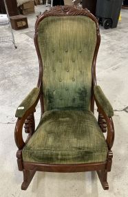 Vintage Victorian Style Mahogany Rocker